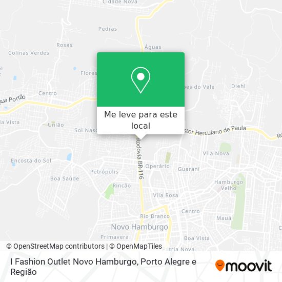 I Fashion Outlet Novo Hamburgo mapa