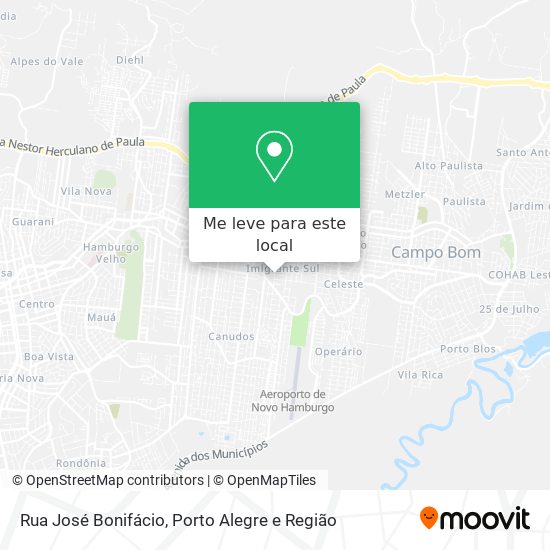 Rua José Bonifácio mapa