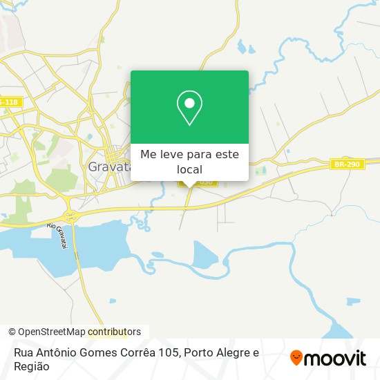 Rua Antônio Gomes Corrêa 105 mapa