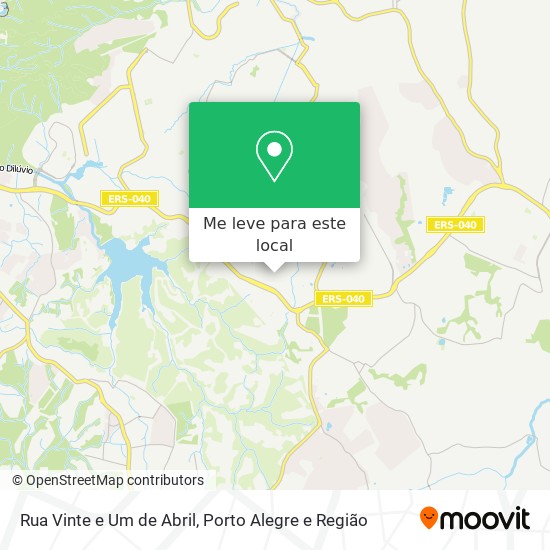 Rua Vinte e Um de Abril mapa