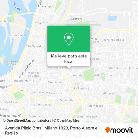 Avenida Plínio Brasil Milano 1023 mapa