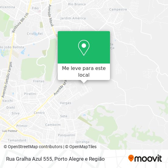 Rua Gralha Azul 555 mapa