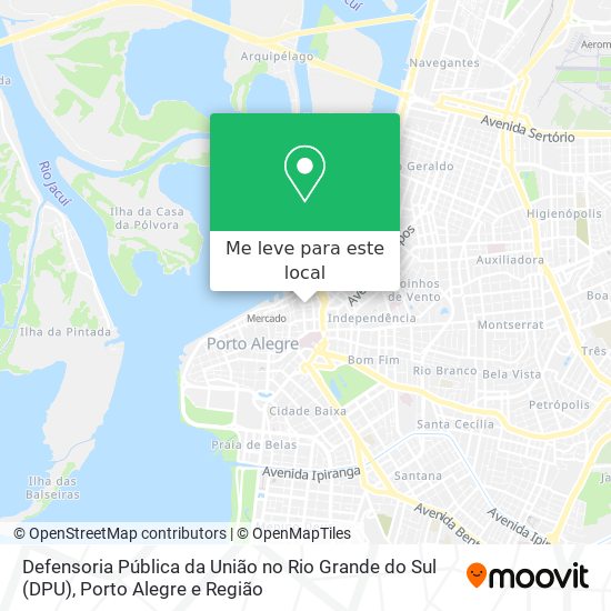 Defensoria Pública da União no Rio Grande do Sul (DPU) mapa