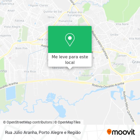 Rua Júlio Aranha mapa