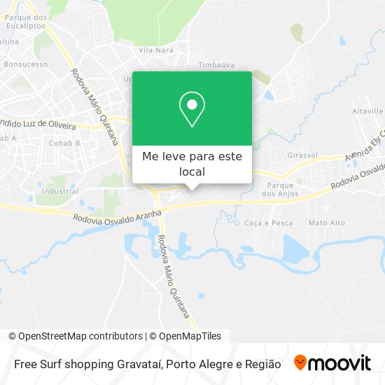 Free Surf shopping Gravataí mapa