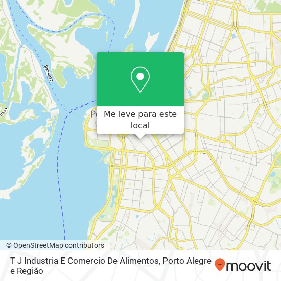 T J Industria E Comercio De Alimentos, Rua José do Patrocínio, 610 Cidade Baixa Porto Alegre-RS 90050-002 mapa