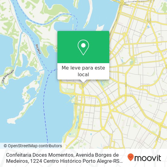Confeitaria Doces Momentos, Avenida Borges de Medeiros, 1224 Centro Histórico Porto Alegre-RS 90020-025 mapa