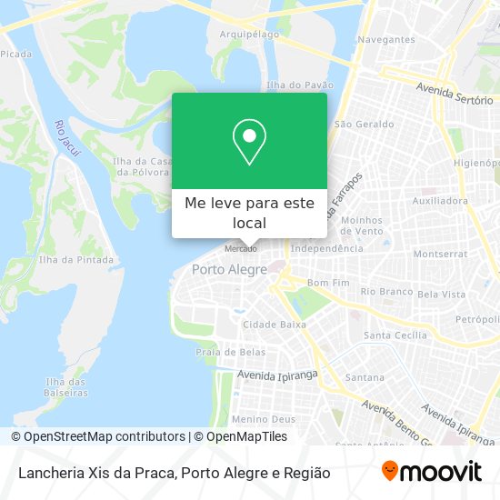Lancheria Xis da Praca mapa