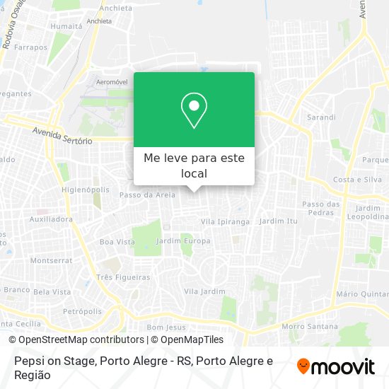 Pepsi on Stage, Porto Alegre - RS mapa