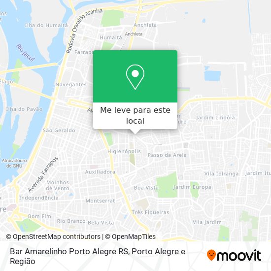 Bar Amarelinho Porto Alegre RS mapa