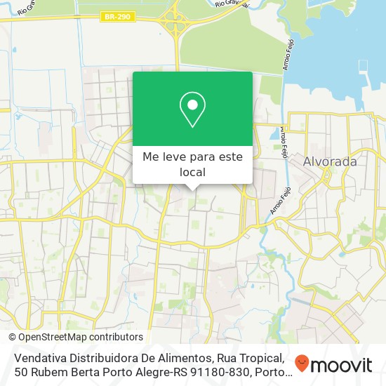 Vendativa Distribuidora De Alimentos, Rua Tropical, 50 Rubem Berta Porto Alegre-RS 91180-830 mapa