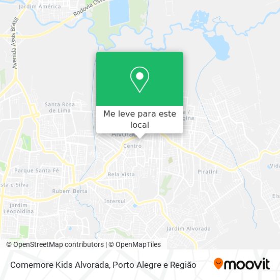 Comemore Kids Alvorada mapa