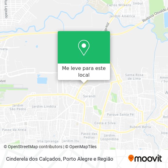 Cinderela dos Calçados mapa