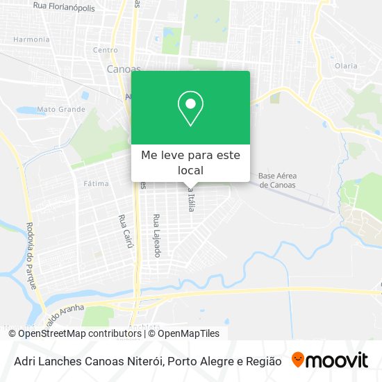 Adri Lanches Canoas Niterói mapa
