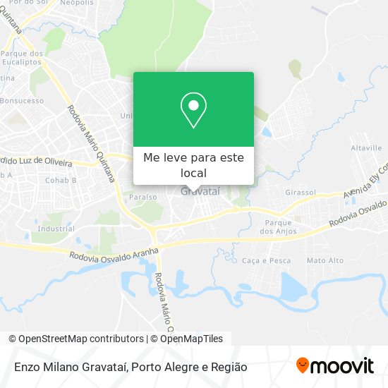 Enzo Milano Gravataí mapa