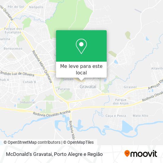 McDonald's Gravatai mapa