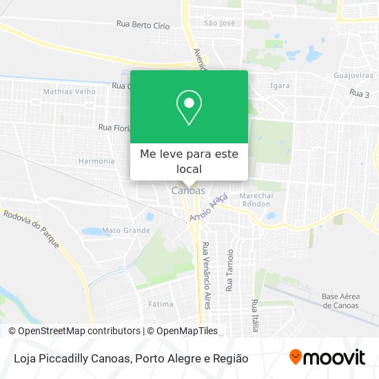 Loja Piccadilly Canoas mapa