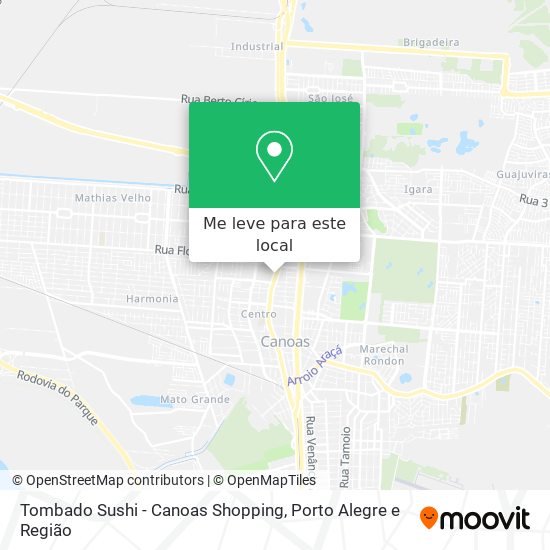 Tombado Sushi - Canoas Shopping mapa