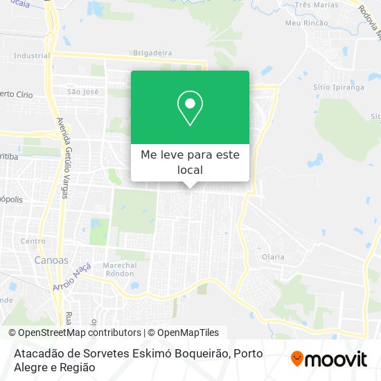 Atacadão de Sorvetes Eskimó Boqueirão mapa