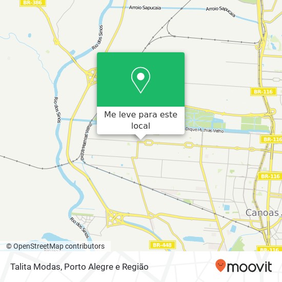 Talita Modas, Avenida Rio Grande do Sul, 3631 Mathias Velho Canoas-RS 92330-000 mapa