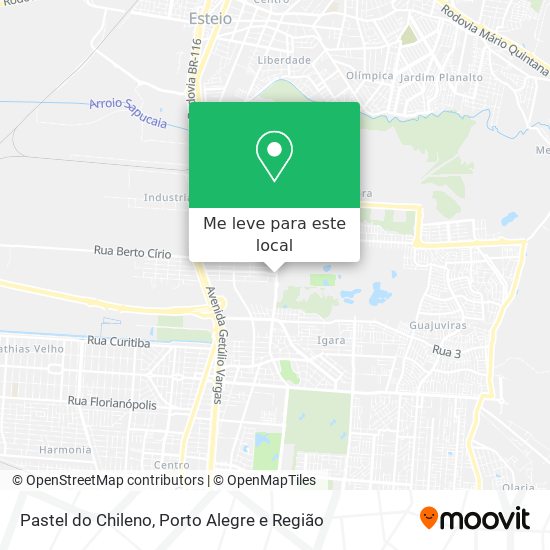 Pastel do Chileno mapa