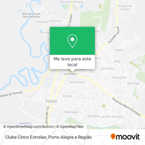 Clube Cinco Estrelas mapa