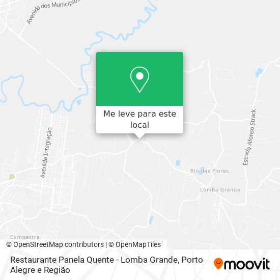 Restaurante Panela Quente - Lomba Grande mapa