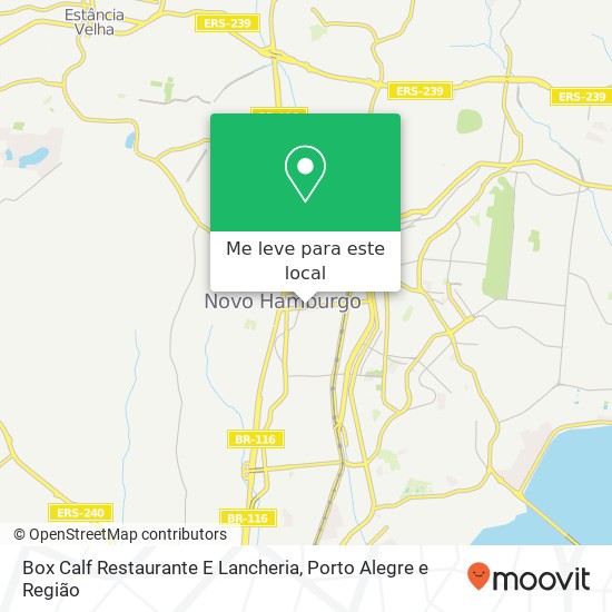 Box Calf Restaurante E Lancheria, Avenida Coronel Frederico Linck, 384 Rio Branco Novo Hamburgo-RS 93310-160 mapa