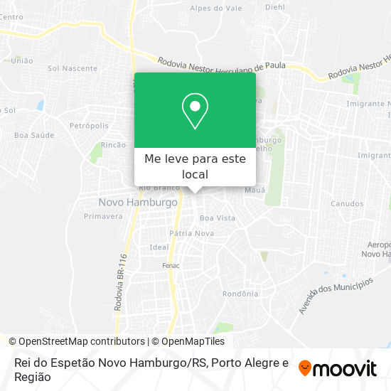 Rei do Espetão Novo Hamburgo / RS mapa