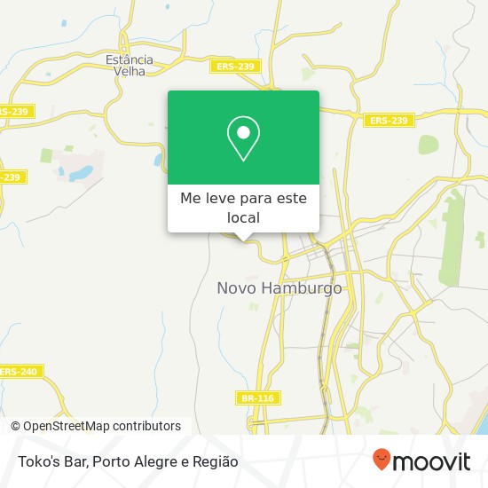 Toko's Bar, Rua Barão de Gravataí, 55 Primavera Novo Hamburgo-RS 93344-210 mapa