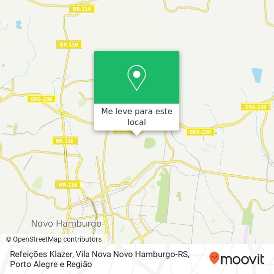 Refeições Klazer, Vila Nova Novo Hamburgo-RS mapa