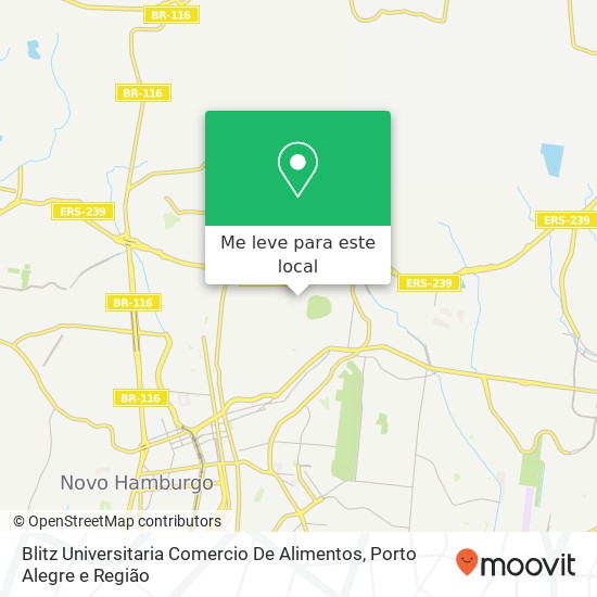 Blitz Universitaria Comercio De Alimentos, Rua Santos, 792 Vila Nova Novo Hamburgo-RS 93525-160 mapa