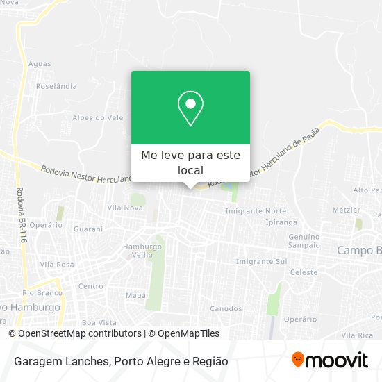 Garagem Lanches mapa
