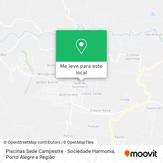 Piscinas Sede Campestre - Sociedade Harmonia mapa