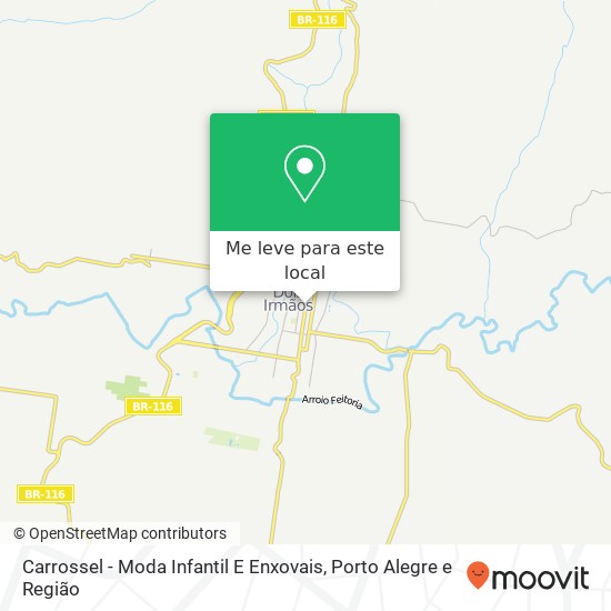 Carrossel - Moda Infantil E Enxovais, Avenida São Miguel, 930 Centro Dois Irmãos-RS 93950-000 mapa