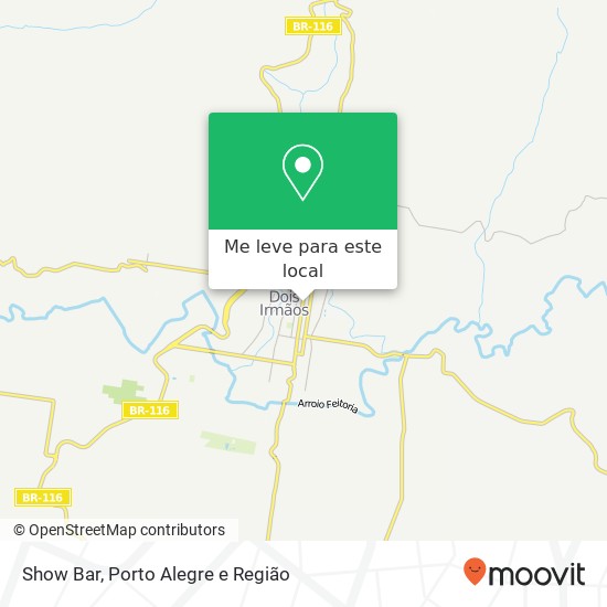 Show Bar, Avenida São Miguel Centro Dois Irmãos-RS 93950-000 mapa