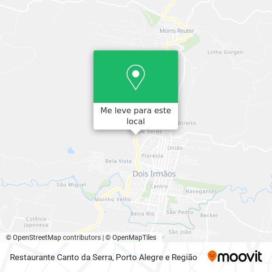 Restaurante Canto da Serra mapa