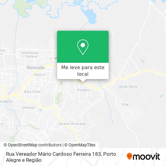 Rua Vereador Mário Cardoso Ferreira 183 mapa