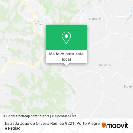 Estrada João de Oliveira Remião 9221 mapa
