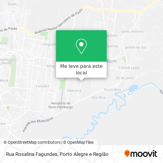 Rua Rosalina Fagundes mapa