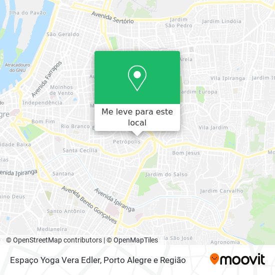 Espaço Yoga Vera Edler mapa