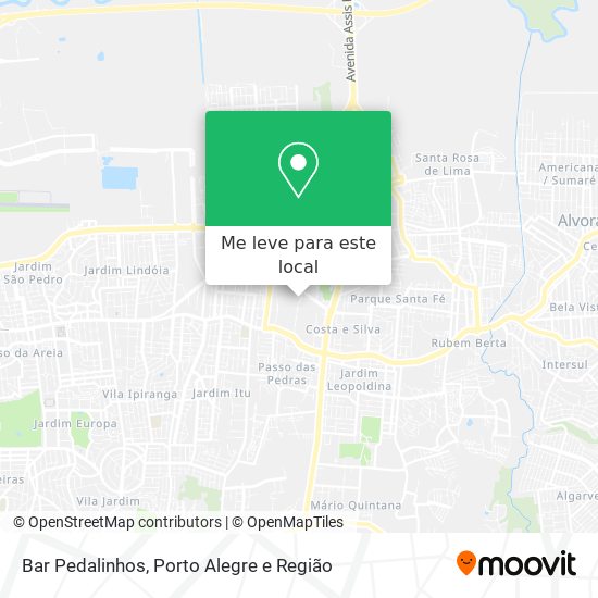 Bar Pedalinhos mapa
