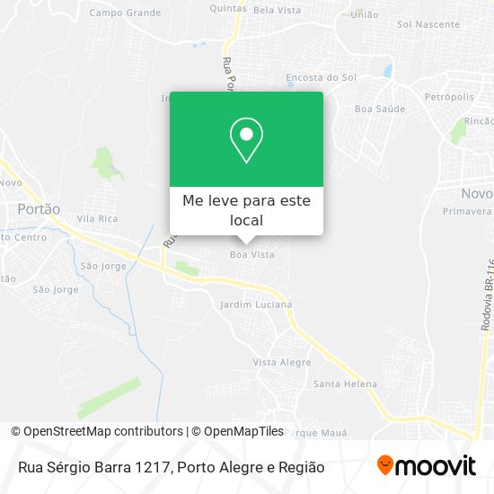 Rua Sérgio Barra 1217 mapa