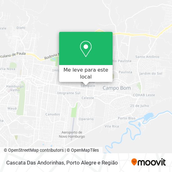 Cascata Das Andorinhas mapa