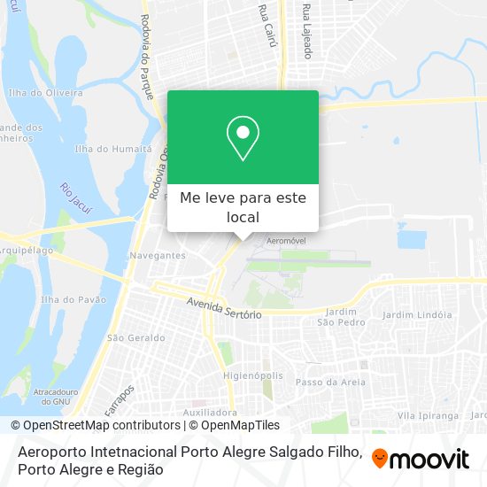 Aeroporto Intetnacional Porto Alegre Salgado Filho mapa