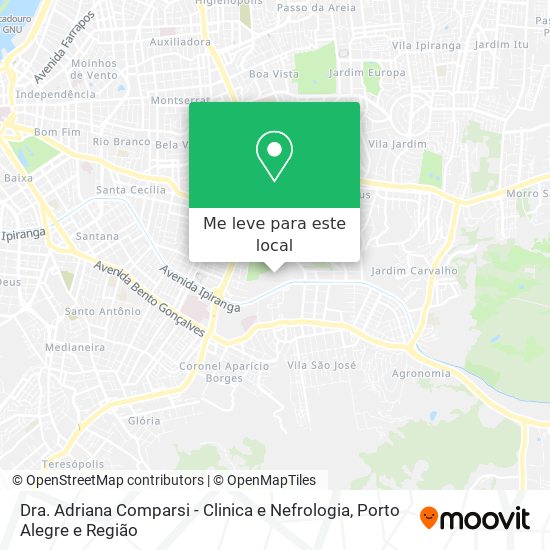Dra. Adriana Comparsi - Clinica e Nefrologia mapa