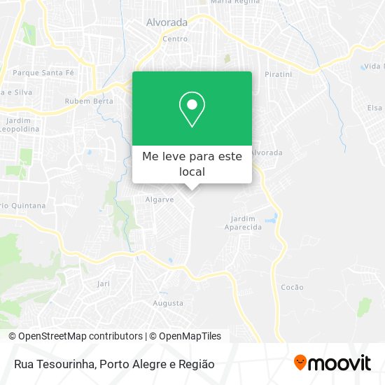 Rua Tesourinha mapa