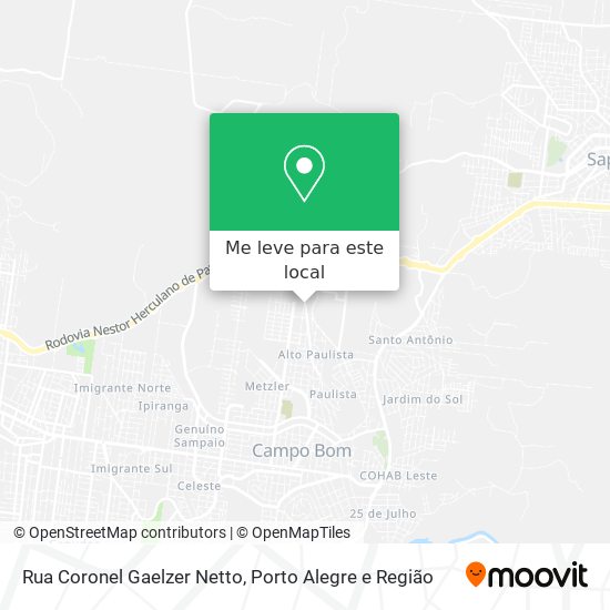 Rua Coronel Gaelzer Netto mapa