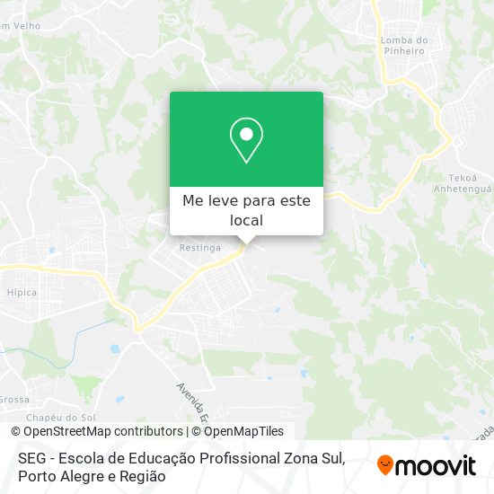 SEG - Escola de Educação Profissional Zona Sul mapa
