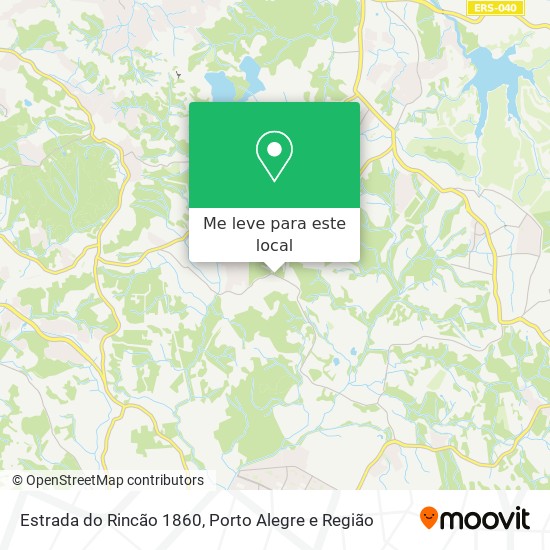 Estrada do Rincão 1860 mapa